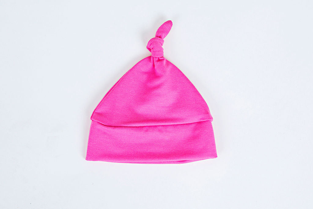 HOT PINK KNOT HAT